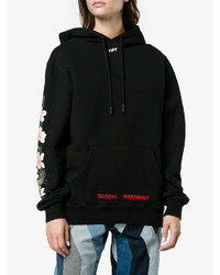 Sweat à capuche imprimé noir Off-White