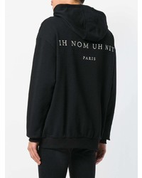 Sweat à capuche imprimé noir Ih Nom Uh Nit