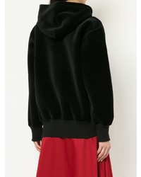 Sweat à capuche imprimé noir Junya Watanabe