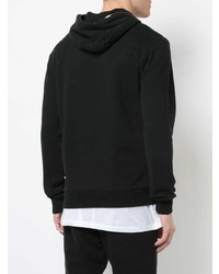 Sweat à capuche imprimé noir RH45