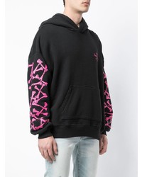 Sweat à capuche imprimé noir Amiri