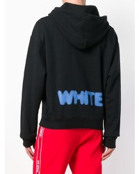 Sweat à capuche imprimé noir Off-White