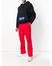 Sweat à capuche imprimé noir Off-White