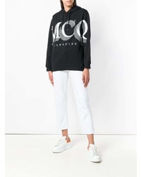 Sweat à capuche imprimé noir McQ Alexander McQueen