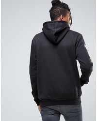 Sweat à capuche imprimé noir Hype