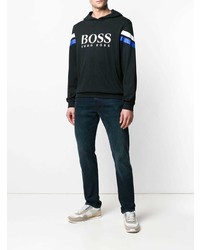 Sweat à capuche imprimé noir BOSS HUGO BOSS