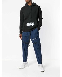 Sweat à capuche imprimé noir Off-White