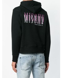 Sweat à capuche imprimé noir Misbhv