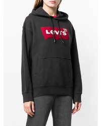 Sweat à capuche imprimé noir Levi's