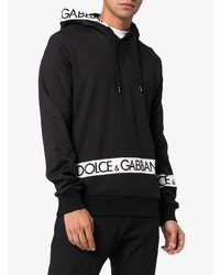 Sweat à capuche imprimé noir Dolce & Gabbana