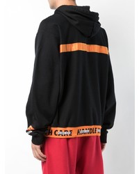 Sweat à capuche imprimé noir Heron Preston