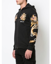 Sweat à capuche imprimé noir Maharishi