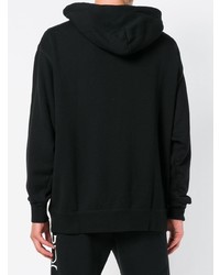 Sweat à capuche imprimé noir R13