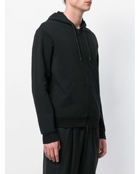 Sweat à capuche imprimé noir Emporio Armani