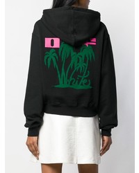 Sweat à capuche imprimé noir Off-White