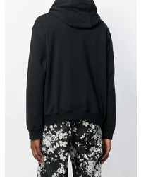 Sweat à capuche imprimé noir MSGM