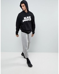 Sweat à capuche imprimé noir Asos