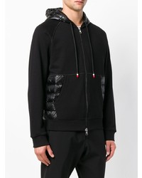 Sweat à capuche imprimé noir Moncler