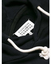 Sweat à capuche imprimé noir Maison Margiela