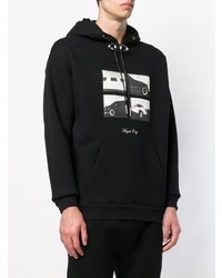 Sweat à capuche imprimé noir Alexander Wang