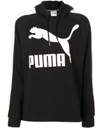 Sweat à capuche imprimé noir Puma