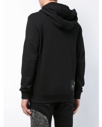 Sweat à capuche imprimé noir Philipp Plein