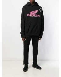 Sweat à capuche imprimé noir Rhude