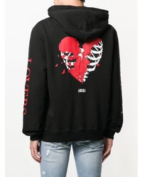 Sweat à capuche imprimé noir Amiri