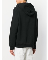 Sweat à capuche imprimé noir Maison Margiela