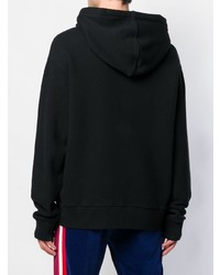 Sweat à capuche imprimé noir Gucci