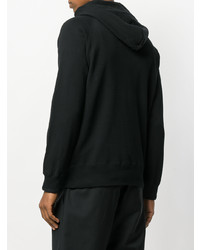 Sweat à capuche imprimé noir Sacai