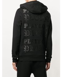 Sweat à capuche imprimé noir Philipp Plein