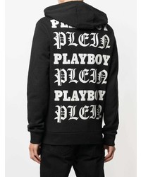 Sweat à capuche imprimé noir Philipp Plein