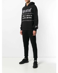 Sweat à capuche imprimé noir Philipp Plein