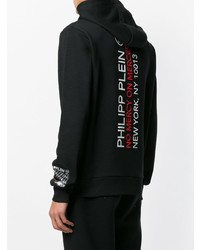 Sweat à capuche imprimé noir Philipp Plein