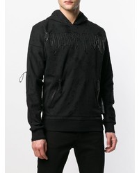 Sweat à capuche imprimé noir Philipp Plein