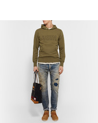 Sweat à capuche imprimé olive VISVIM