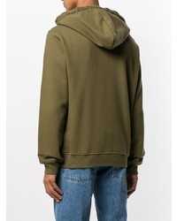 Sweat à capuche imprimé olive Maison Margiela