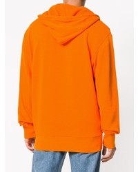 Sweat à capuche imprimé orange Loewe