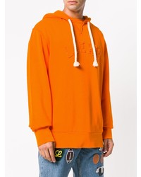 Sweat à capuche imprimé orange Loewe