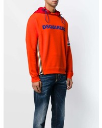 Sweat à capuche imprimé orange DSQUARED2