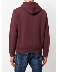 Sweat à capuche imprimé pourpre foncé DSQUARED2