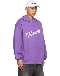 Sweat à capuche imprimé pourpre Vetements