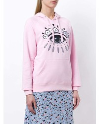 Sweat à capuche imprimé rose Kenzo