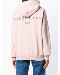 Sweat à capuche imprimé rose Ih Nom Uh Nit