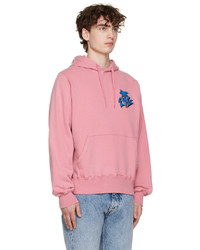 Sweat à capuche imprimé rose Eytys