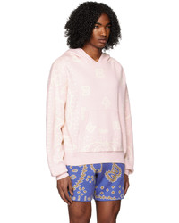 Sweat à capuche imprimé rose Rhude