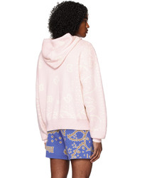 Sweat à capuche imprimé rose Rhude