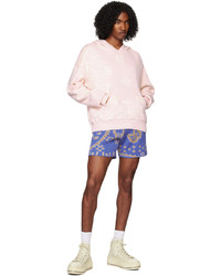 Sweat à capuche imprimé rose Rhude