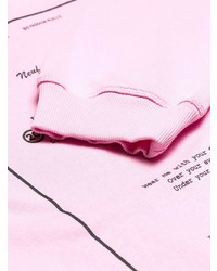 Sweat à capuche imprimé rose MM6 MAISON MARGIELA